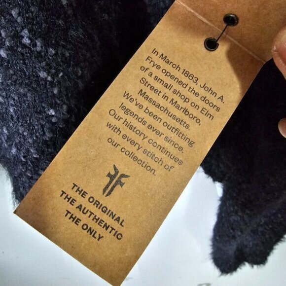 NWT FRYE NORDIC CREW NECK SEMI CROPPED PULLOVER SWEATER - Picture 15 of 15